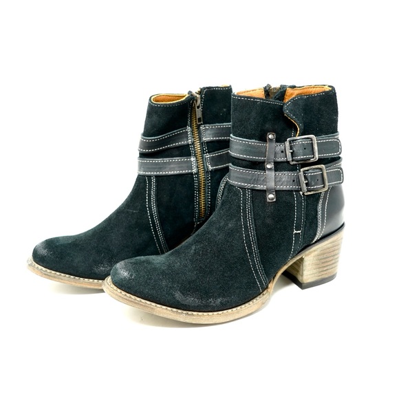 Freebird Shiloh Black Suede Riding Ankle Boot Womens Size 7 - Picture 5 of 13